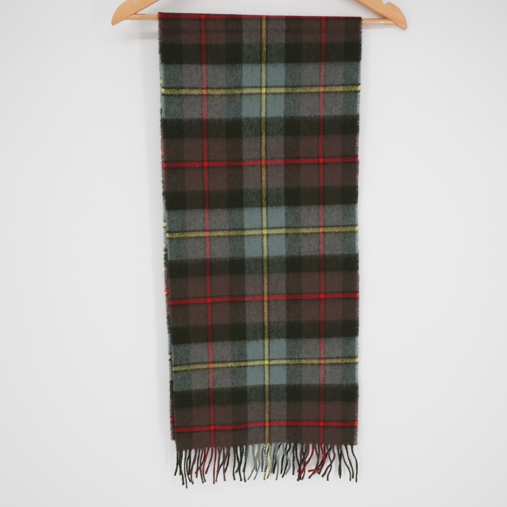 Johnstons of Elgin Tartan Plaid Scarf Mens 60x12 100% Lambswool Made In Scotland - Picture 2 of 7